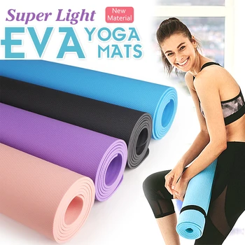 EVA Yoga Mat S Pozícia Line Fitness, Gymnastika Rohože Dvojvrstvové Non-slip Začiatočník Šport Koberec Podložky Ženy 6 mm Rohože Jogy Nové