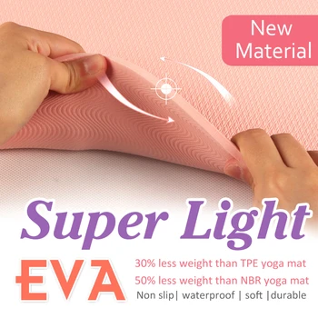 EVA Yoga Mat S Pozícia Line Fitness, Gymnastika Rohože Dvojvrstvové Non-slip Začiatočník Šport Koberec Podložky Ženy 6 mm Rohože Jogy Nové