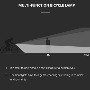 T6 Bicyklov Svetla 800 Lumenov LED USB Nabíjateľné Power meter Horskej Ceste Bicykel Predné Svetlo Výstražné Svetlo Cyklistické Vybavenie