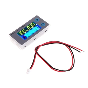 Nový 10-100V Univerzálny Kapacita Batérie Voltmeter Tester LCD Auto Olovené Indikátor