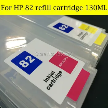 4 Color/Veľa HP82 Náplň Atramentové Kazety Pre HP 82 82XL S OBLÚKOM Čip Použiť Pre HP Designjet 510 Tlačiareň Ploter