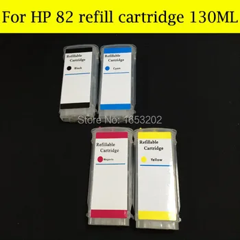 4 Color/Veľa HP82 Náplň Atramentové Kazety Pre HP 82 82XL S OBLÚKOM Čip Použiť Pre HP Designjet 510 Tlačiareň Ploter