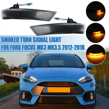 Tečie Zase Signálne Svetlo LED, Bočné Krídlo Spätné Zrkadlo Dynamický Indikátor Blinker Repeater Svetlo Na Ford Focus MK3 MK3.5 12-17