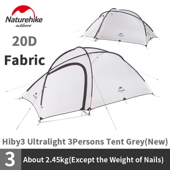Naturehike Nové Hiby 3 Camping Stan Pre 3 Osoby Ultralight Vonkajšie Rodiny, Turistický Stan Dvojvrstvové Rainproof Kempovanie Turistika Stany
