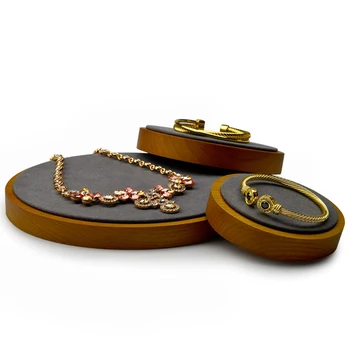 Módne Šperky Zobraziť Zásobník Šperky Úložný Box Prírodného Masívneho Dreva Vitrína