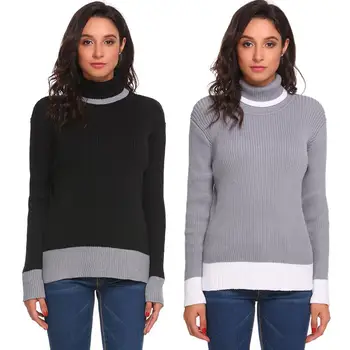 Pani oblečenie OWLPRINCESS 2019 žien nových ms dlhý rukáv turtleneck sveter sveter