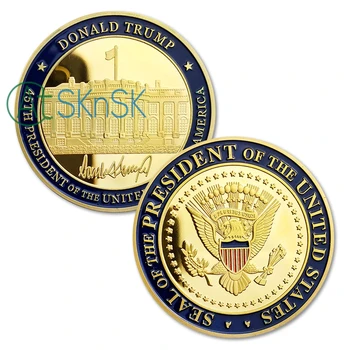 Nové 1/3/5/10pcs Pečať 45th Prezident Spojených Štátov USA Donald Trump Pozlátené Mincí, Zberateľských Darčekov, Suvenírov