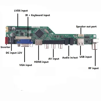 TV HDMI, USB, VGA, AV LCD LED AUDIO Controller Rada displej držiak Pre M101NWT2 R1 1024X600 10.1