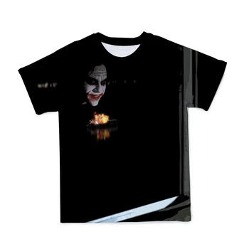 3D Mužov Joker Módne Bežné Tlačené T-shirt O-neck Tričko Krátky Rukáv Top Voľné 6XL Veľké Veľkosti Trend T-shirt (Prispôsobiteľný)