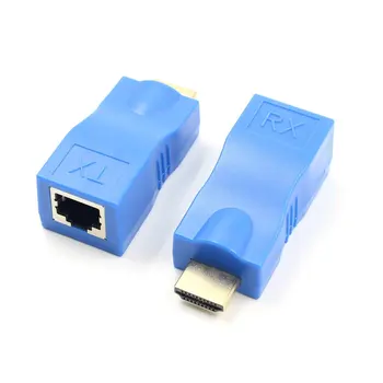 Kompatibilný s HDMI Extender Vysielač TX/RX Adaptér 30 M Siete Extender RJ45 CAT5E CAT6 Ethernet LAN bez HDCP PCI-E Stúpacie
