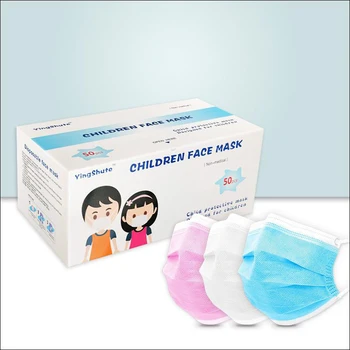 50pcs detí masku, disposable non-tkané taveniny fúkané maska detská maska, 3-vrstvový maska proti prachu white blue pink maska