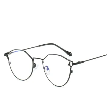Nepravidelný Kovové Žena Okuliare, Optické Značky Dizajnér Okuliare, Rám Plochý Retro Transparentné Objektív Eyeware Oculos De Grau