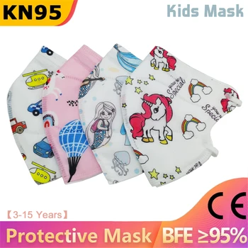 10pcs KN95 Deti pleťové Masky 5 Položiť masque Proti Prachu PM2.5 FFP2 Detí Maska Chlapec a Dievča Ochranné Masky Mascarillas maske