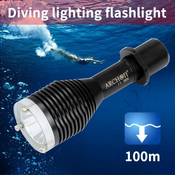 ARCHON D10XL W16XL 6500K potápanie svetlo vodotesné 100m ponoriť osvetlenie baterka CREE XM-L2 U2 LED ponoriť svetlá Postavený v 18650 batérie