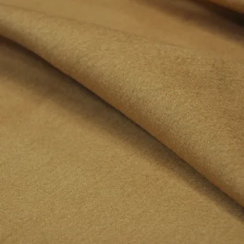 Jednofarebné Pure Color Dvojité Cashmere Vlnené Tkaniny Kabát Zimný 480g/m