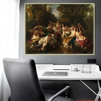 Citon Winterhalter《Florinda》Plátno Umenie olejomaľba Umelecké dielo, Plagát, Obraz na Stenu Dekor Moderných Domov Obývacej miestnosti Dekorácie