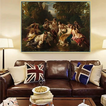 Citon Winterhalter《Florinda》Plátno Umenie olejomaľba Umelecké dielo, Plagát, Obraz na Stenu Dekor Moderných Domov Obývacej miestnosti Dekorácie
