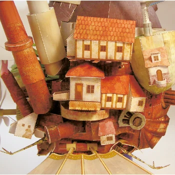 35 cm Howl ' s Moving Castle Papier Model Lietania verzia Zostaviť Strane Vysoký Pôdy Verzie Práce Puzzle Hra, Chlapec, Dievča, Darček