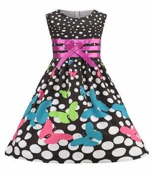 Letné Štýl Princezná Šaty, Detské Šaty Butterfly Mini Party Šaty Dievčatá Bez Rukávov Oblečenie