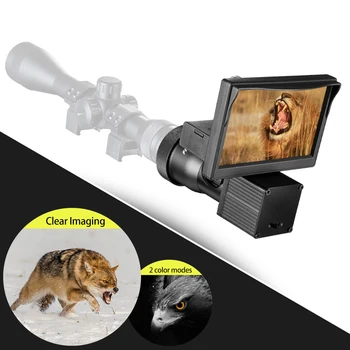Oheň Vlk Nočné Videnie 5.0 Palcový Displej Siamské HD 1080P Rozsah videokamery Infračervené iluminátor Riflescope Lov Optické