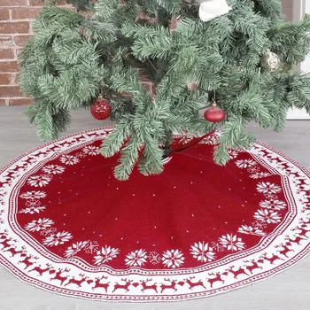 Vianočné Pletené Strom Sukne Módne Snowflake Elk Vzor Vianočný Stromček, Sukne, Zástery Ozdoby Na Vianočné Stromčeky