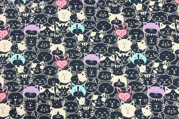 110x45cm Japonský zvierat cute cat Cartoon vytlačené tissus telas Hrubé Bavlnené Tkaniny Tecido Ručné Šitie patchwork Príslušenstvo