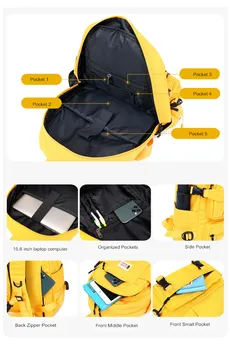 Fengdong módne žltá batoh detí, školské tašky pre dievčatá nepremokavé oxford veľký školský batoh pre teenagerov aktovka
