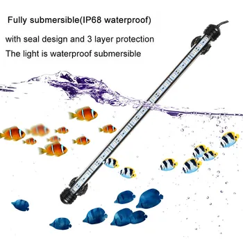 38CM Multicolor bluetooth APP LED Akvarijné Ryby Nádrž Svetlo RGB Farby Podvodná Svetla Ponorné Krištáľové Sklo Svetlá