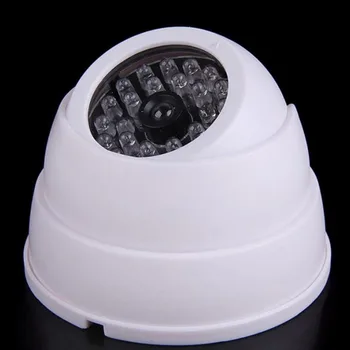 Virtuálne Prehliadky Mini Kamera Security Dome Blikajúce LED Svetlá Falošný Bezpečnostné Kamery Vnútorné Vonkajšie Biele CCTV Kamery