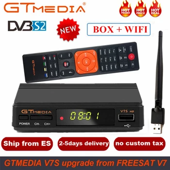 FTA DVB-S2 Satelitný Prijímač Gtmedia V7S HD 1080P s USB WIFI upgrade z Freesat v7