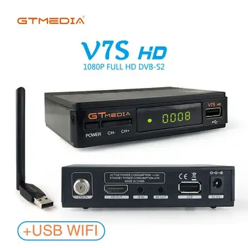 FTA DVB-S2 Satelitný Prijímač Gtmedia V7S HD 1080P s USB WIFI upgrade z Freesat v7