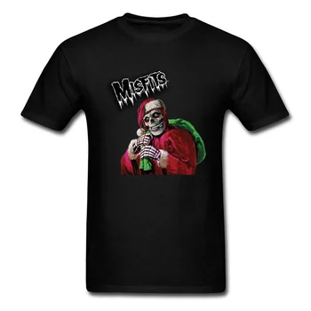 Stratená existencia 2018 Halloween Vianoce Čierne tričko Pre Mužov Lebky Santa Claus Tlač Muž Jedinečný Dizajn Cartoon T Vtipné Tričko
