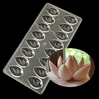 3D Lotus Tvar Polykarbonátu Čokoláda Formy Kuchyňa Pečenie Cukroví Formy Tortu Candy PC Čokoláda, Formy na Pečenie Pečiva Nástroje