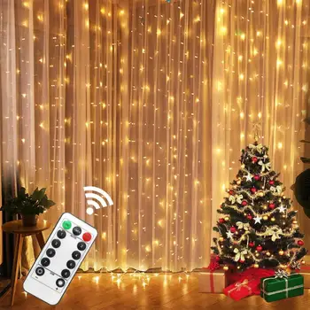 Veselé Vianočné Dekorácie pre Domov 3X3M LED Vianočné Osvetlenie Vnútorné USB String Svetlá Rozprávkových Svetiel na Diaľkové Ovládanie Kerst
