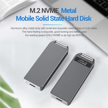 M2 SSD Prípade M. 2 na USB Typu C 3.1 Adaptér Vysokou Rýchlosťou 10Gbps 1 TB diskom SSD Kryt pre NVME PCIE SATA M/B Tlačidlo SSD Disk Box SSD Caddy