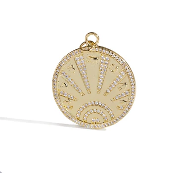 Zlatý Disk Perličiek Prívesok Slon Four-leaf Clover Podkovy Prívesok Šperky Príslušenstvo 1 Kus 2020 Náramky Šperky Darček