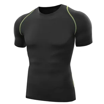Priedušná Muži T-Shirts Športové Slim Camisa Fitness Futbal Dres Kolo-Krku Krátky Rukáv Survetement Športové Oblečenie 2021.