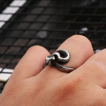 Ocele vojak z nehrdzavejúcej ocele viking had krúžok módny osobnosti jedinečný prst darček šperky