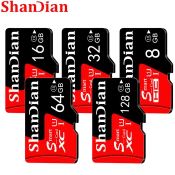 SHANDIAN Reálne kapacity Pamäťovej Karty, 8GB/16GB/32GB/64GB Class 10 Micro SD Kartu
