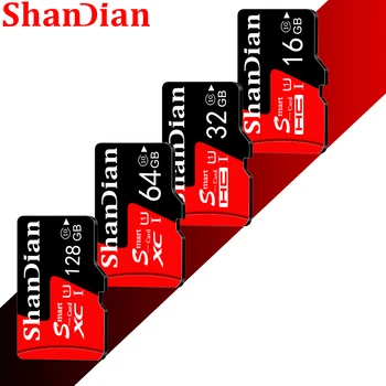 SHANDIAN Reálne kapacity Pamäťovej Karty, 8GB/16GB/32GB/64GB Class 10 Micro SD Kartu