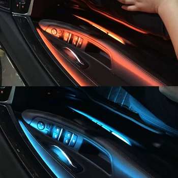 Auto Interiérové Dekoratívne Led Okolia Dvere Svetelné Pruhy Atmosféru Svetla S 2 Farby Pre BMW 5 Series F10/F11 2010-2017