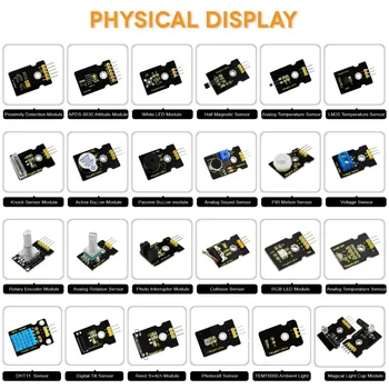 NAJNOVŠIE!Keyestudio 48 v 1 Snímač Starter Kit S Darčeka Pre Arduino DIY Projekty (48pcs Senzory)