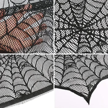 Pavučinu Krb Šatku Halloween Party Dekorácie Čipky Black Spider Web Plášť 248cm*45 cm Domov Dodávky JPDZS760