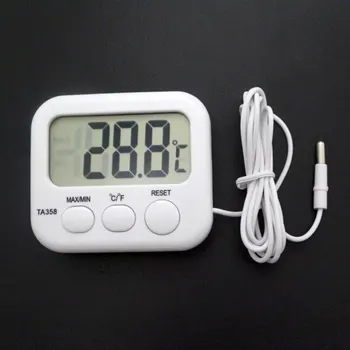 Chladnička Akvárium Kuchyňa Elektronické LCD displej, Max-Min Teplomer Digitálny Thermo Teplota meradla, s Sondy Kábel Senzora