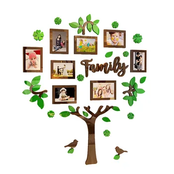 Rodinný strom photo frame strom 3D akrylové stenu, nálepky, obývacia izba, spálňa stenu, dekorácie, maliarstvo, detskej izby foto stenu
