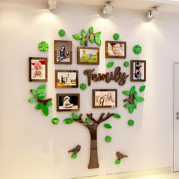 Rodinný strom photo frame strom 3D akrylové stenu, nálepky, obývacia izba, spálňa stenu, dekorácie, maliarstvo, detskej izby foto stenu