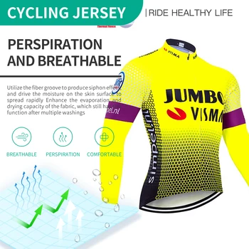 2020 Jumbo Zimné Thermal Fleece, Cyklistika Dres Nastaviť Mtb Jednotné Cyklistické Oblečenie Super Teplé Horský Bicykel Nosenie Nastaviť