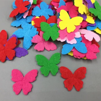 DIY 400pcs Zmiešané Farby butterfly-tvarovo vysekávané Cítil, Cardmaking dekorácie 30 mm