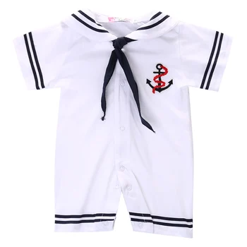 Dieťa Romper !!Batoľa Detská Baby Dievčatá Naval vietor Romper Jumpsuit Oblečenie Sunsuit Nastaviť Veľkosť 0-24M