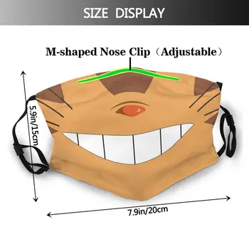 Catbus Úsmev Anime Miyazaki Opakovane Trendy Úst Tvár Masku s filtrom Vetru, Prachu Dôkaz Strmeň ochranný Kryt Utlmiť
